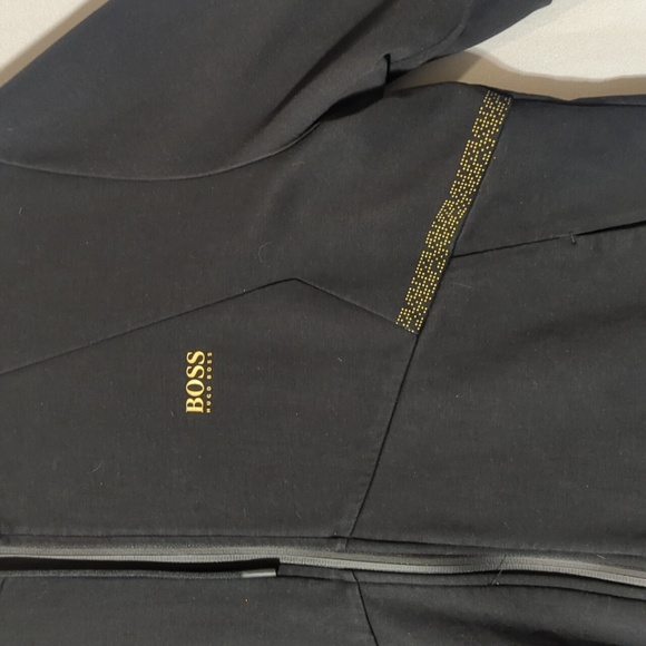 Hugo Boss Black Label Mens Size XL Black and Gold Hoodie - Picture 2 of 9